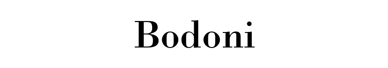 Bodoni font preview