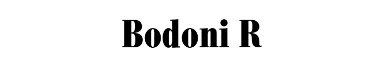 Bodoni R font preview