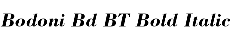 Bodoni Bd BT Bold Italic font preview