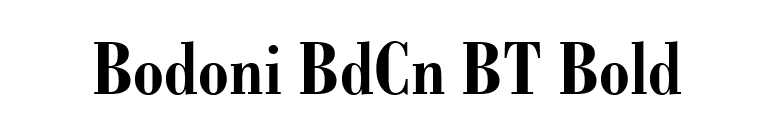 Bodoni BdCn BT Bold font preview
