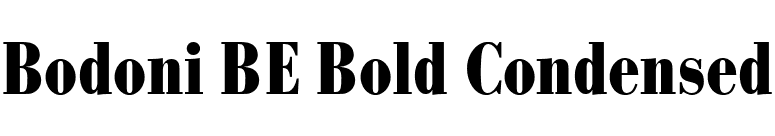 Bodoni BE Bold Condensed font preview