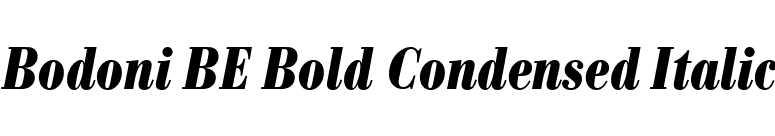 Bodoni BE Bold Condensed Italic font preview