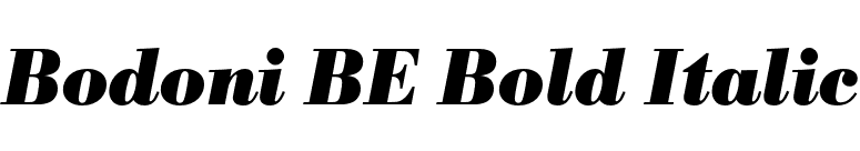 Bodoni BE Bold Italic font preview
