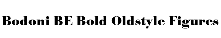 Bodoni BE Bold Oldstyle Figures font preview