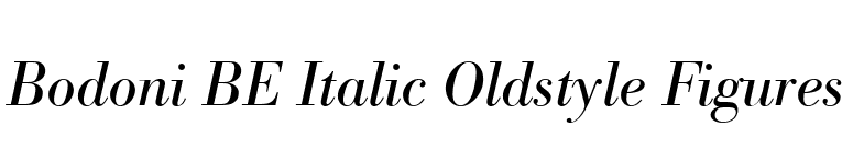 Bodoni BE Italic Oldstyle Figures font preview