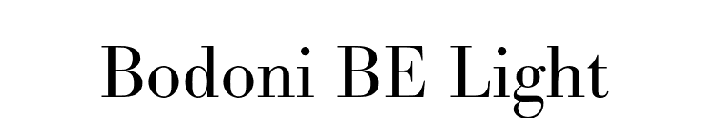 Bodoni BE Light font preview