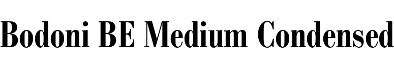 Bodoni BE Medium Condensed font preview