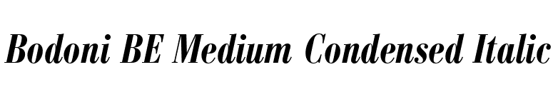 Bodoni BE Medium Condensed Italic font preview