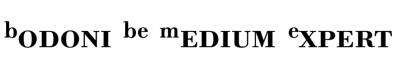 Bodoni BE Medium Expert font preview