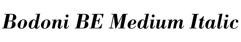 Bodoni BE Medium Italic font preview