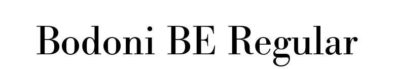 Bodoni BE Regular font preview