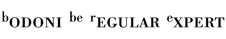 Bodoni BE Regular Expert font preview