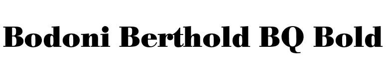 Bodoni Berthold BQ Bold font preview