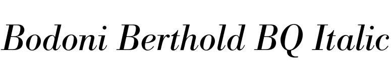 Bodoni Berthold BQ Italic font preview
