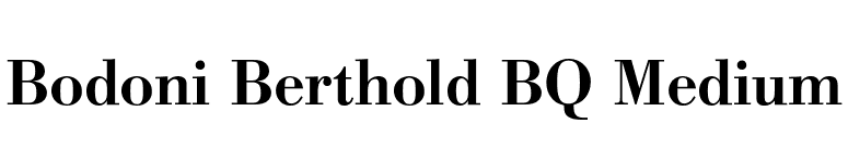 Bodoni Berthold BQ Medium font preview