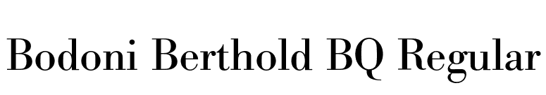 Bodoni Berthold BQ Regular font preview