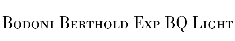 Bodoni Berthold Exp BQ Light font preview
