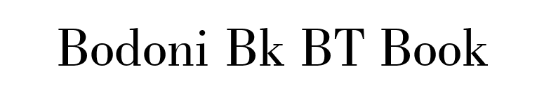 Bodoni Bk BT Book font preview