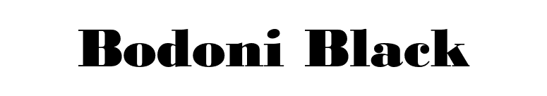 Bodoni Black font preview