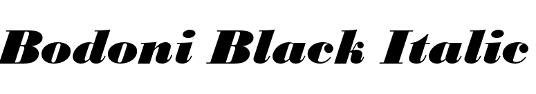 Bodoni Black Italic font preview