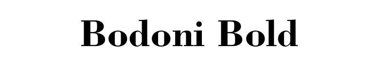 Bodoni Bold font preview