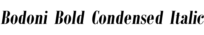 Bodoni Bold Condensed Italic font preview