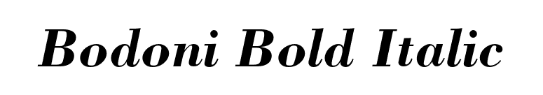 Bodoni Bold Italic font preview