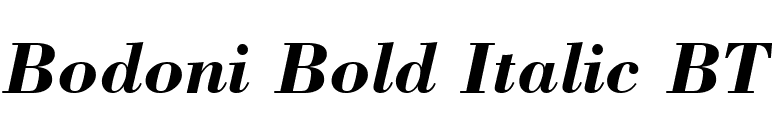 Bodoni Bold Italic BT font preview