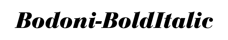 Bodoni-BoldItalic font preview