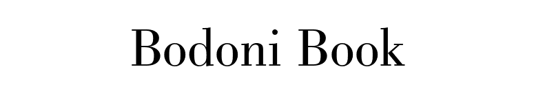 Bodoni Book font preview