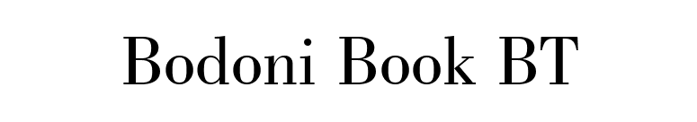 Bodoni Book BT font preview