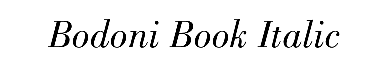 Bodoni Book Italic font preview