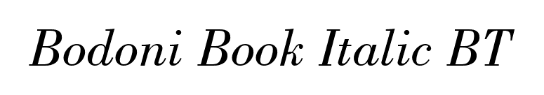 Bodoni Book Italic BT font preview