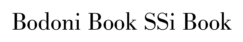 Bodoni Book SSi Book font preview