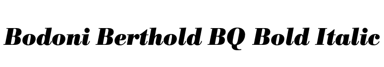Bodoni Berthold BQ Bold Italic font preview