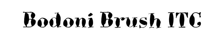 Bodoni Brush ITC font preview