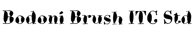 Bodoni Brush ITC Std font preview