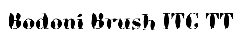 Bodoni Brush ITC TT font preview
