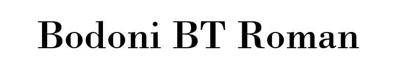 Bodoni BT Roman font preview