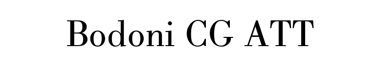 Bodoni CG ATT font preview