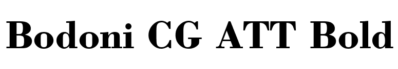 Bodoni CG ATT Bold font preview