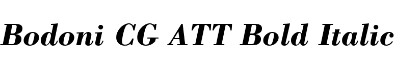 Bodoni CG ATT Bold Italic font preview