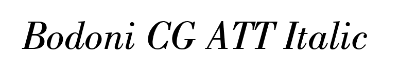 Bodoni CG ATT Italic  font preview