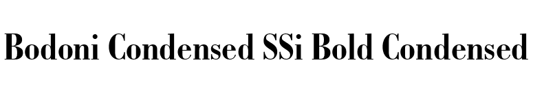 Bodoni Condensed SSi Bold Condensed font preview