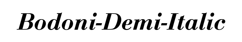 Bodoni-Demi-Italic font preview