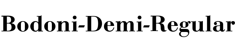 Bodoni-Demi-Regular font preview