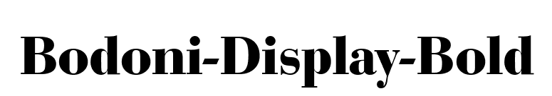 Bodoni-Display-Bold font preview