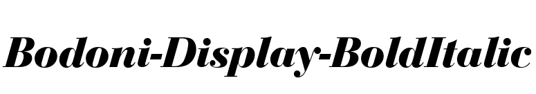 Bodoni-Display-BoldItalic font preview