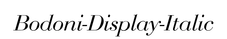 Bodoni-Display-Italic font preview