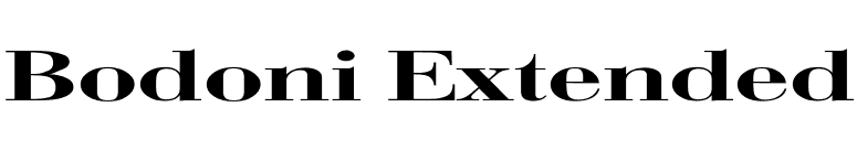 Bodoni Extended font preview